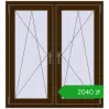 Pricing Tilt-and-Turn 1050x1145 mm REHAU ENERGY-SAVING SYNEGO MD DARK_OAK two-sided. Price: 2040,08 zł