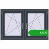 Ustalenie cen Okna skrzydłowe 1125x725 mm REHAU ENERGY-SAVING SYNEGO MD ANTHRACITE_GREY_STRUKTURAL dwustronny. Cena: 408,55 €