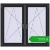 Pricing Okna skrzydłowe 1320x1160 mm REHAU ENERGY-SAVING SYNEGO MD BLACK_ULTI-MATT dwustronny. Price: 2051,88 zł