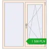 Pricing Tilt-and-Turn 1100x1200 mm REHAU OPTIMUM EURO-DESIGN 70 CREAME_WHITE_50L-2 two-sided. Price: 1 555.86 PLN
