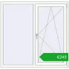 Ustalenie cen Okna skrzydłowe 1450x1400 mm EPSILON OPTIMA DARK_OAK zewnętrzny. Cena: 243,39 €