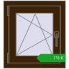 Ustalenie cen Okna skrzydłowe 500x545 mm REHAU OPTIMUM EURO-DESIGN 70 DARK_OAK dwustronny. Cena: 175,22 €