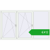 Pricing Tilt-and-Turn 2440x1450 mm REHAU OPTIMUM EURO-DESIGN 70 RAL 9016 Traffic white two-sided. Price: 412,02 €