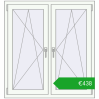 Ustalenie cen Okna skrzydłowe 1095x1175 mm REHAU ENERGY-SAVING SYNEGO MD BLACK_ULTI-MATT zewnętrzny. Cena: 437,78 €