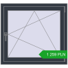 Pricing Tilt-and-Turn 940x860 mm REHAU OPTIMUM EURO-DESIGN 70 ANTHRACITE_GREY_STRUKTURAL two-sided. Price: 1 259.14 PLN
