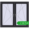 Pricing Tilt-and-Turn 1335x1205 mm REHAU ENERGY-SAVING SYNEGO MD BLACK_ULTI-MATT two-sided. Price: 2105,97 zł