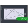 Pricing Tilt-and-Turn 770x500 mm REHAU OPTIMUM EURO-DESIGN 70 ANTHRACITE_GREY_STRUKTURAL two-sided. Price: 835.96 PLN