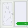 Pricing Tilt-and-Turn 1200x1200 mm REHAU OPTIMUM EURO-DESIGN 70 RAL 9016 Traffic white two-sided. Price: 289,91 €