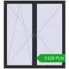 Pricing Tilt-and-Turn 2000x2200 mm REHAU ENERGY-SAVING SYNEGO MD BLACK_ULTI-MATT two-sided. Price: 5 627.78 PLN