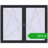 Pricing Tilt-and-Turn 1815x1460 mm REHAU ENERGY-SAVING SYNEGO MD BLACK_ULTI-MATT two-sided. Price: 3514,91 zł