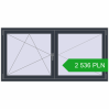 Pricing Tilt-and-Turn 1800x900 mm REHAU OPTIMUM EURO-DESIGN 70 ANTHRACITE_GREY_STRUKTURAL two-sided. Price: 2 536.33 PLN