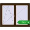 Pricing Tilt-and-Turn 1450x1150 mm REHAU OPTIMUM EURO-DESIGN 70 DARK_OAK two-sided. Price: 2 510.94 PLN