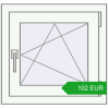 Pricing Tilt-and-Turn 565x535 mm REHAU OPTIMUM EURO-DESIGN 70 RAL 9016 Traffic white two-sided. Price: 102.49 EUR