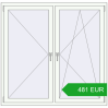 Pricing Tilt-and-Turn 1480x1440 mm REHAU OPTIMUM EURO-DESIGN 70 RAL 9016 Traffic white two-sided. Price: 480.86 EUR
