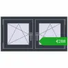 Pricing Tilt-and-Turn 990x515 mm REHAU OPTIMUM EURO-DESIGN 70 ANTHRACITE_GREY_STRUKTURAL two-sided. Price: 288,02 €