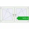 Pricing Tilt-and-Turn 1365x770 mm REHAU ENERGY-SAVING SYNEGO MD BLACK_BROWN external. Price: 1469,99 zł