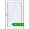 Pricing Tilt-and-Turn 900x1400 mm REHAU OPTIMUM EURO-DESIGN 70 RAL 9016 Traffic white two-sided. Price: 1 070.22 PLN