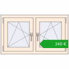 Ustalenie cen Okna skrzydłowe 990x575 mm REHAU OPTIMUM EURO-DESIGN 70 CREAME_WHITE_50L-2 dwustronny. Cena: 240,26 €