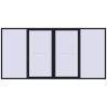 Pricing Sliding patio doors 4100x2000 mm PATIO DOOR REHAU BRILLANT DESIGN BLACK_COOL_110L-2 two-sided