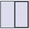 Pricing Sliding patio doors 2400x2300 mm REHAU GENEO HST ANTHRACITE_GREY_STRUKTURAL two-sided