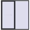 Pricing Sliding patio doors 2100x2200 mm REHAU SYNEGO SLIDE BLACK_ULTI-MATT two-sided