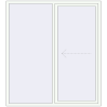 Pricing Sliding patio doors 1800x2000 mm REHAU SYNEGO SLIDE RAL 9016 Traffic white two-sided