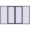 Pricing Sliding patio doors 3600x2200 mm PATIO DOOR REHAU SYNEGO ANTHRACITE_GREY_GLATT two-sided