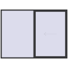 Pricing Sliding patio doors 3000x2200 mm PATIO DOOR REHAU BRILLANT DESIGN ANTHRACITE_GREY_GLATT two-sided