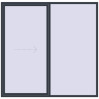 Pricing Sliding patio doors 2400x2350 mm PATIO DOOR REHAU SYNEGO ANTHRACITE_GREY_STRUKTURAL two-sided