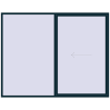 Pricing Sliding patio doors 3000x2350 mm PATIO DOOR REHAU SYNEGO STEEL_BLUE external