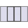 Pricing Sliding patio doors 3800x2135 mm PATIO DOOR REHAU BRILLANT DESIGN BASALT_GREY two-sided