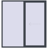 Pricing Sliding patio doors 2100x2200 mm REHAU SYNEGO SLIDE ANTHRACITE_GREY_STRUKTURAL two-sided