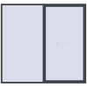 Pricing Sliding patio doors 2800x2609 mm REHAU GENEO HST ANTHRACITE_GREY_STRUKTURAL two-sided