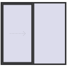 Pricing Sliding patio doors 2300x2200 mm PATIO DOOR REHAU BRILLANT DESIGN ANTHRACITE_GREY_GLATT two-sided