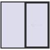 Pricing Sliding patio doors 2500x2400 mm REHAU SYNEGO SLIDE BLACK_ULTI-MATT two-sided