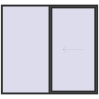 Pricing Sliding patio doors 2600x2400 mm REHAU SYNEGO SLIDE ANTHRACITE_GREY_GLATT two-sided