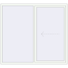 Pricing Sliding patio doors 2030x1828 mm PATIO DOOR REHAU BRILLANT DESIGN RAL 9016 Traffic white two-sided