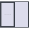 Pricing Sliding patio doors 2400x2200 mm REHAU GENEO HST ANTHRACITE_GREY_STRUKTURAL two-sided