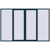 Pricing Sliding patio doors 3300x2200 mm PATIO DOOR REHAU SYNEGO STEEL_BLUE two-sided