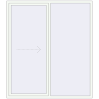 Pricing Sliding patio doors 1980x2250 mm PATIO DOOR REHAU BRILLANT DESIGN RAL 9016 Traffic white two-sided
