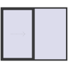 Pricing Sliding patio doors 2500x2000 mm PATIO DOOR REHAU BRILLANT DESIGN ANTHRACITE_GREY_GLATT external