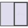 Pricing Sliding patio doors 2600x2300 mm REHAU GENEO HST BASALT_GREY two-sided