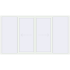 Pricing Sliding patio doors 3600x2000 mm PATIO DOOR REHAU BRILLANT DESIGN RAL 9016 Traffic white two-sided