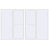 Pricing Sliding patio doors 3600x2300 mm PATIO DOOR REHAU SYNEGO RAL 9016 Traffic white two-sided