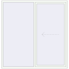 Pricing Sliding patio doors 2100x2170 mm PATIO DOOR REHAU SYNEGO RAL 9016 Traffic white two-sided