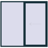 Pricing Sliding patio doors 2220x2150 mm PATIO DOOR REHAU SYNEGO STEEL_BLUE two-sided