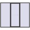 Pricing Sliding patio doors 2600x2200 mm PATIO DOOR REHAU BRILLANT DESIGN BASALT_GREY two-sided