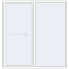 Pricing Sliding patio doors 2000x2100 mm REHAU SYNEGO SLIDE RAL 9016 Traffic white two-sided