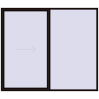 Pricing Sliding patio doors 2800x2400 mm REHAU SYNEGO SLIDE BLACK_BROWN two-sided