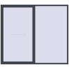 Pricing Sliding patio doors 2500x2200 mm REHAU SYNEGO SLIDE ANTHRACITE_GREY_STRUKTURAL external